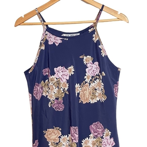 Vintage La Belle Floral Maxi Long Slip Dress - Picture 3 of 6